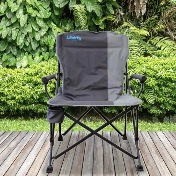 Liberty Leisure Folding Chair Outdoor Furniture Seat Grey Caravan Motorhome LLFC-2