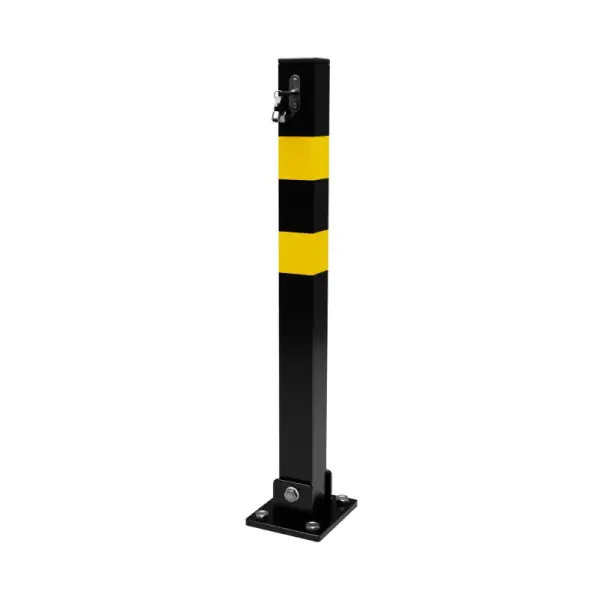 Heavy Duty Folding Robust Security Parking Post Driveway Ballard with Lock & Key