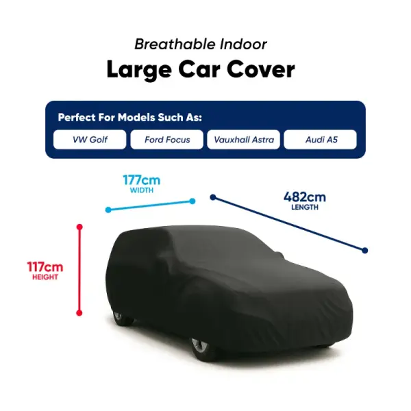 Streetwize Large Classic Car Cover Indoor Use Super Soft Anti Dust Cover SWIC3