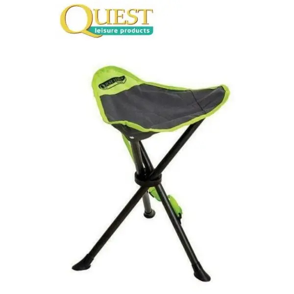 Quest Autograph Devon Lightweight Folding Stool / Footrest Black & Green