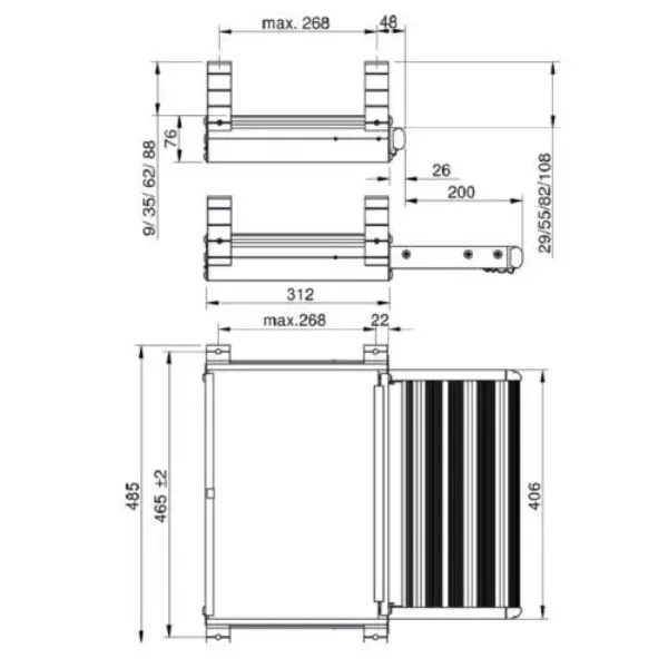 Thule Omni-Step Step Manual Slide Out 400mm Motorhome Campervan