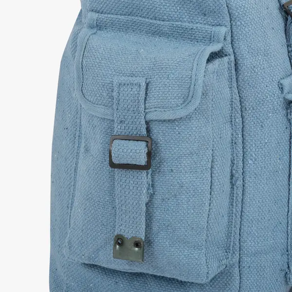 Highlander Large Pockets Webbing Backpack Washed Canvas RAF Blue BP007-RF