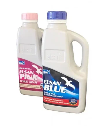 ELSAN Blue and Pink Toilet Fluid 1Litre Twin pack BP01