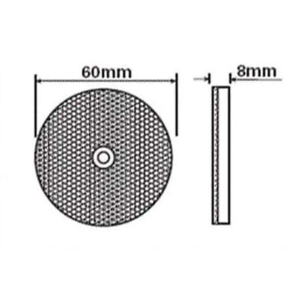 Reflective Circle 60mm White Caravan Motorhome - WB354