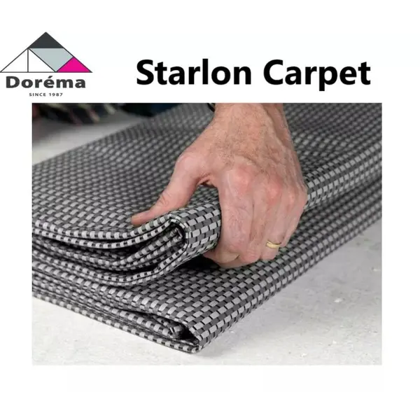 Dorema Starlon Grey 270 x 600cm Heavy Duty Woven Breathable Groundsheet Carpet