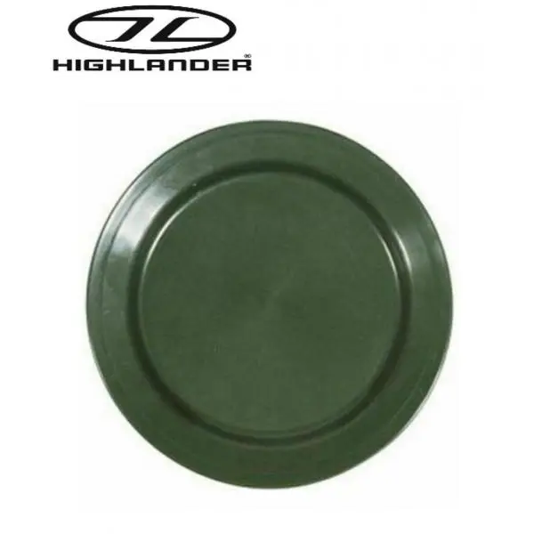 Highlander 4 X Person Plastic Unbreakable Poly Mug Plate Bowl And KFS Cutlery Set Olive