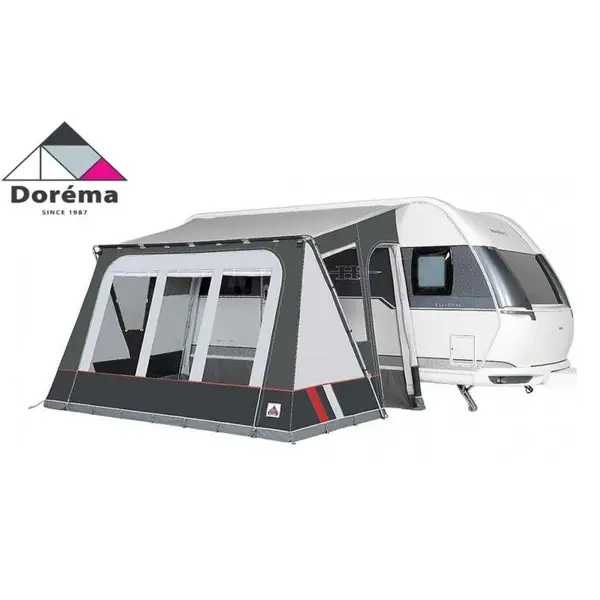 Dorema Mistral XL All Season Charcoal Caravan Porch Awning 25mm Easygrip Frame
