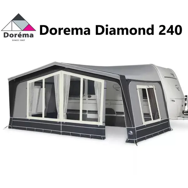 Dorema Diamond 240 Seasonal Pitch Awning 28mm Steel Frame