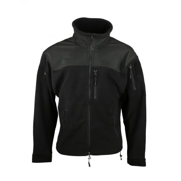 Kombat UK Tactical Defender Military Army Fleece Zip Jacket Black