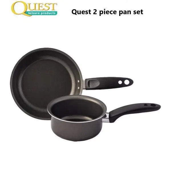 Quest Leisure 2 Piece Pan Set Milk and Frying Pan Caravan Boat Motorhome K0059