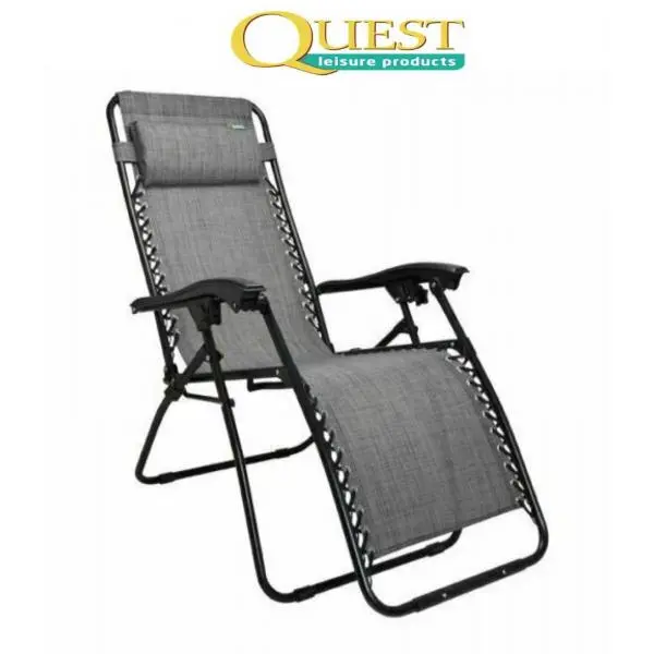 Quest Leisure Hampton Relax Chair Grey Camping Caravan Motorhome Lounger F2024