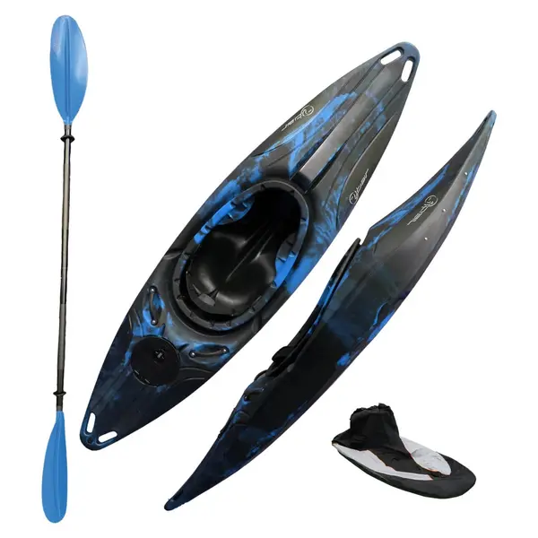 Riber Sit In White Water Tourer Kayak R-1016-Black/Blue