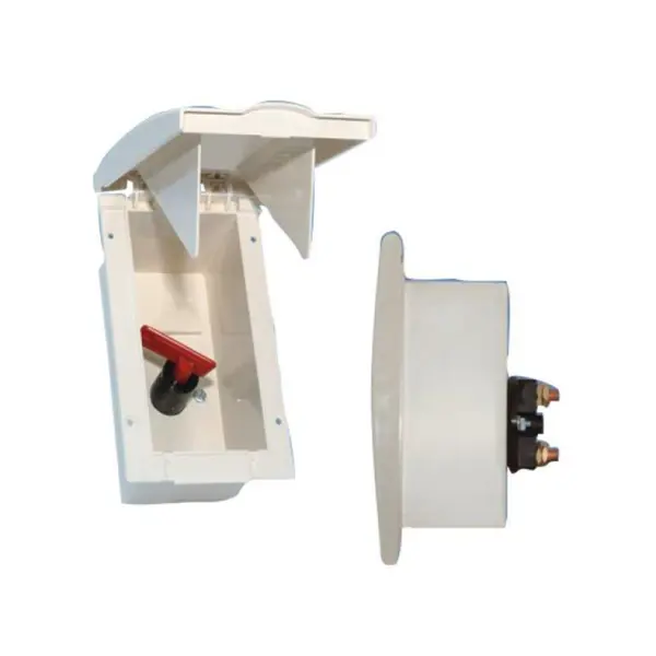 Caravan White TND External Motormover Battery Isolator Switch Box PO142